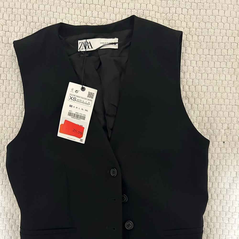 Brand New Zara black vest
